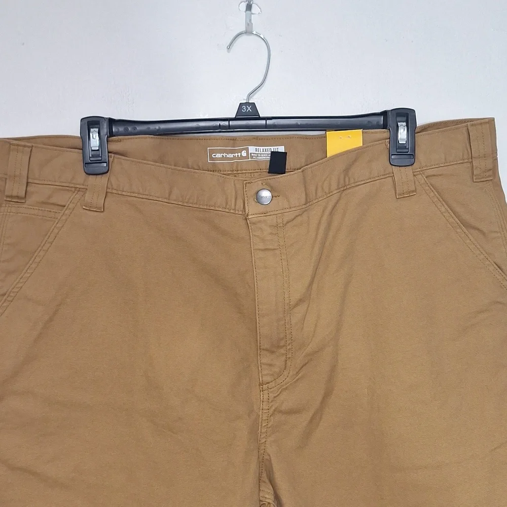 Carhartt Relaxed Fit Canvas Work Shorts Tan
